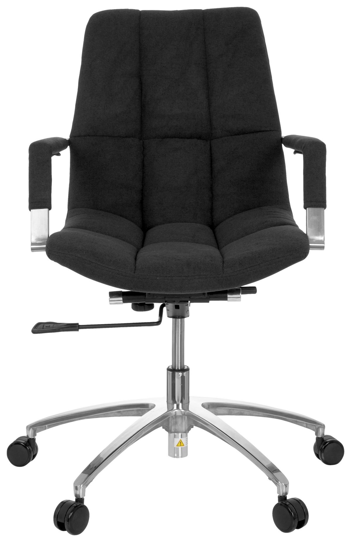 Drehstuhl Saranto Schwarz - Silberfarben/Schwarz, MODERN, Kunststoff/Textil (58/102/60cm) - MID.YOU