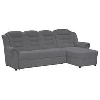Ecksofa Boston Dunkelgrau Chenille - Dunkelgrau/Schwarz, KONVENTIONELL, Textil (262/165cm) - Livetastic