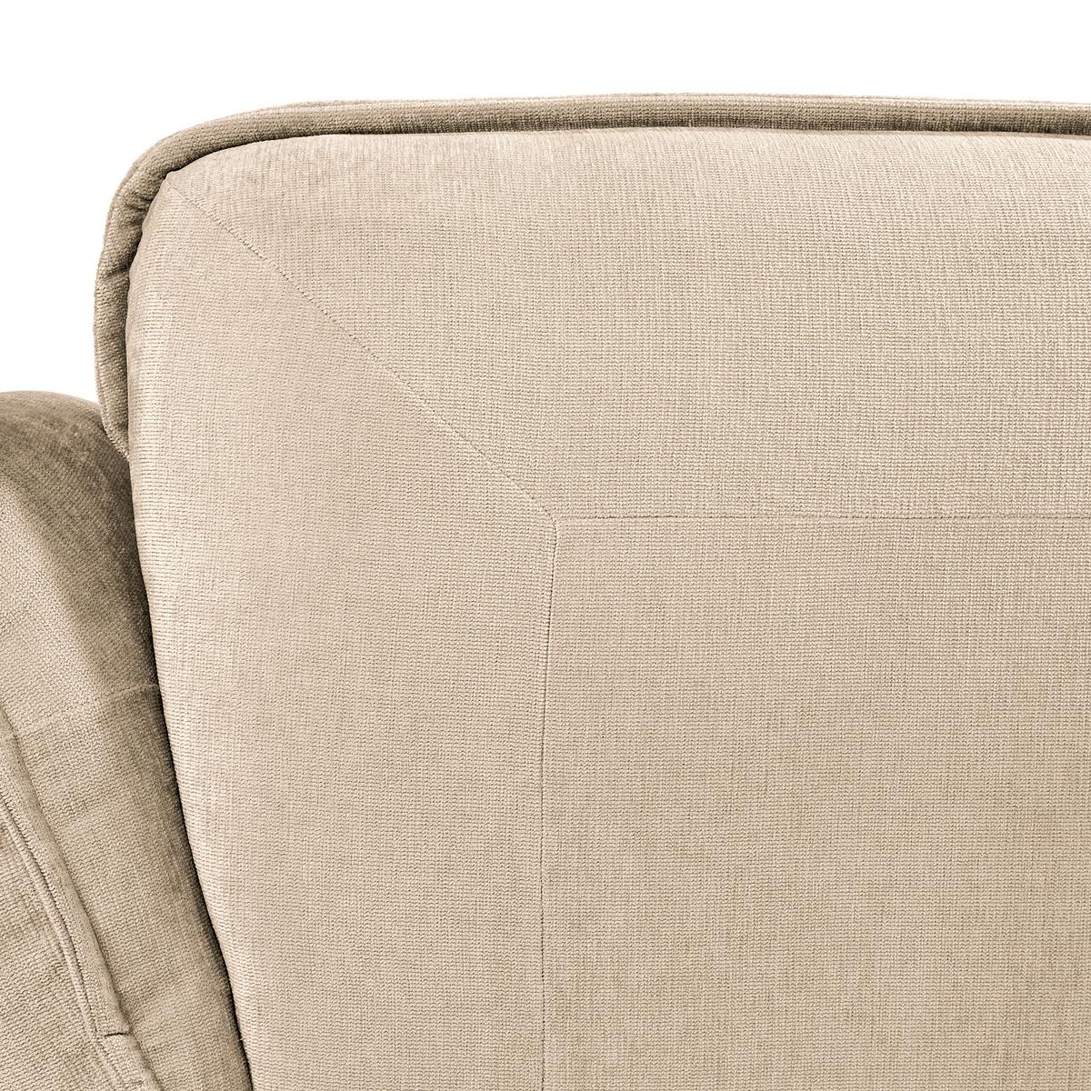 Ecksofa Fluffy, Creme S: 184x269 Cm - Creme/Schwarz, MODERN, Textil (184/269cm) - Trendmanufaktur