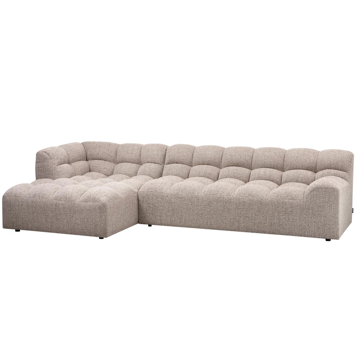 ECKSOFA Allure Braun S: 165x324cm - Schwarz/Braun, Design, Textil (165/324cm) - Livetastic