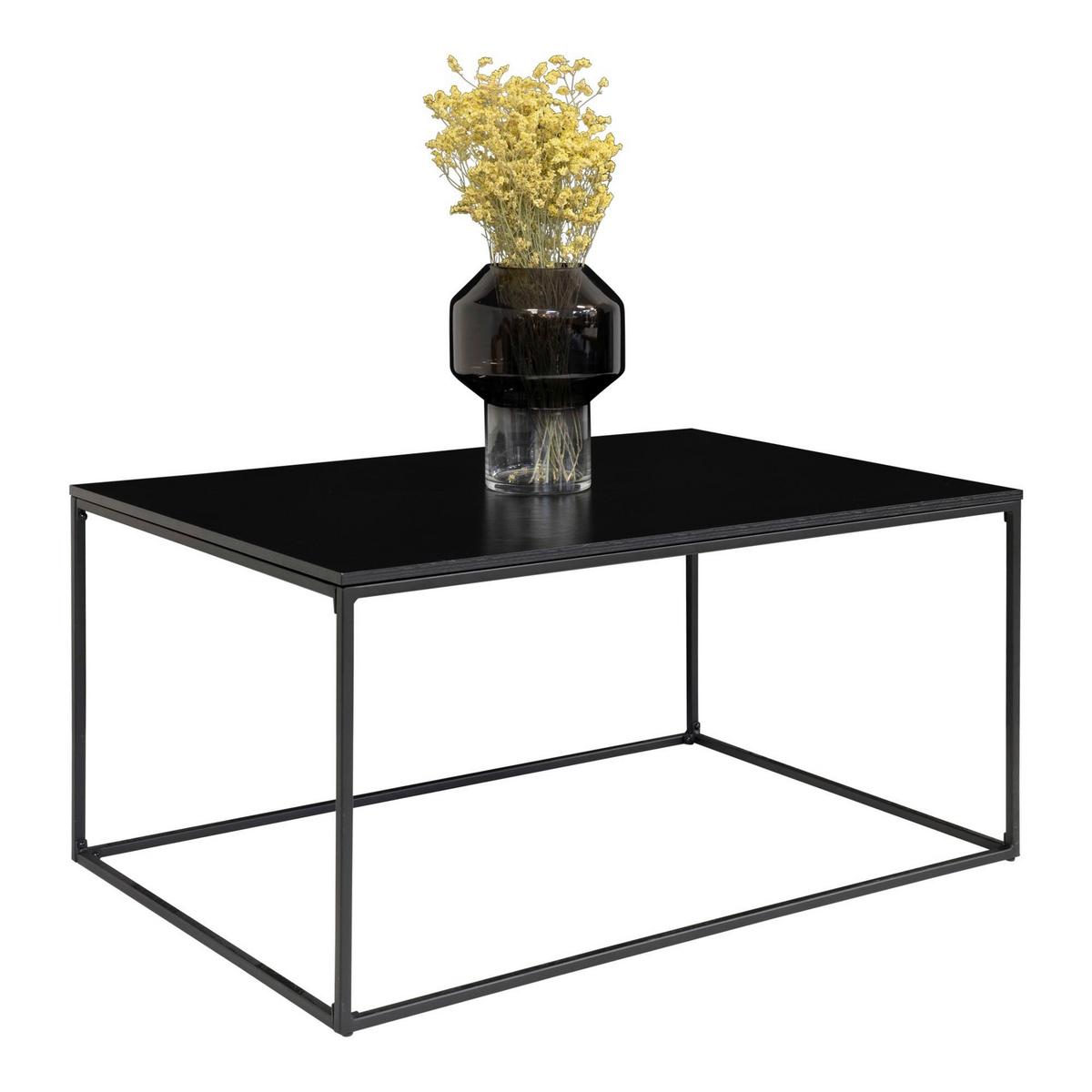 Vita Coffe Table Vita Schwarz L: 90cm - Schwarz, Design, Holzwerkstoff/Metall (90/60/45cm) - MID.YOU