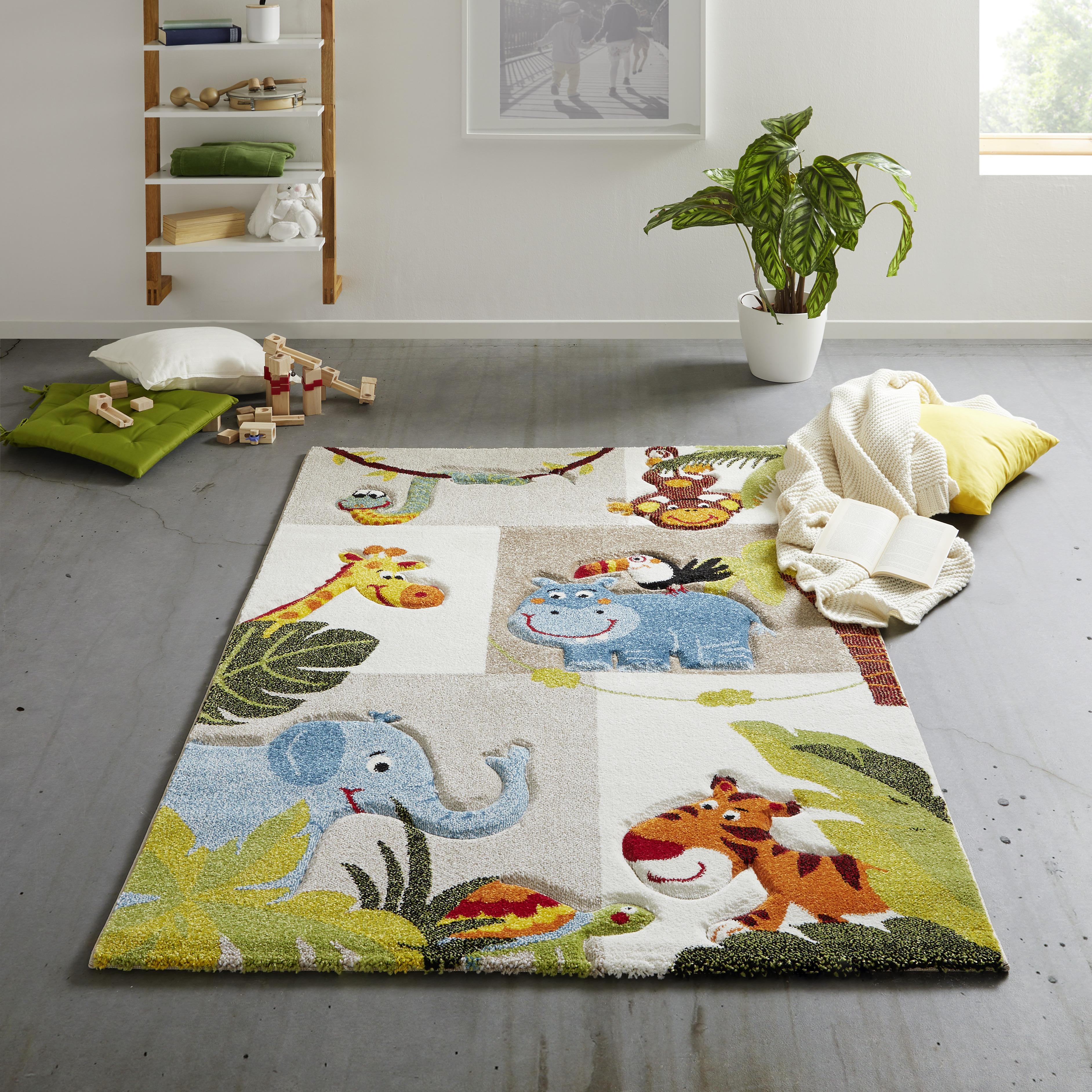 Dětský Koberec Jungle, 120/170cm - vícebarevná, textil (120/170cm) - Modern Living