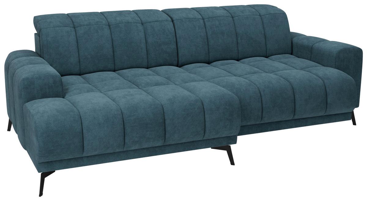 Rohová sedačka LAYA, levá, petrolejová tkanina MEMPHIS - petrolej, Moderní, textil (155/250cm) - Premium Living