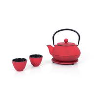 Čajová sada EW-GE-1605R - červená, Basics, kov (800ml) - Echtwerk