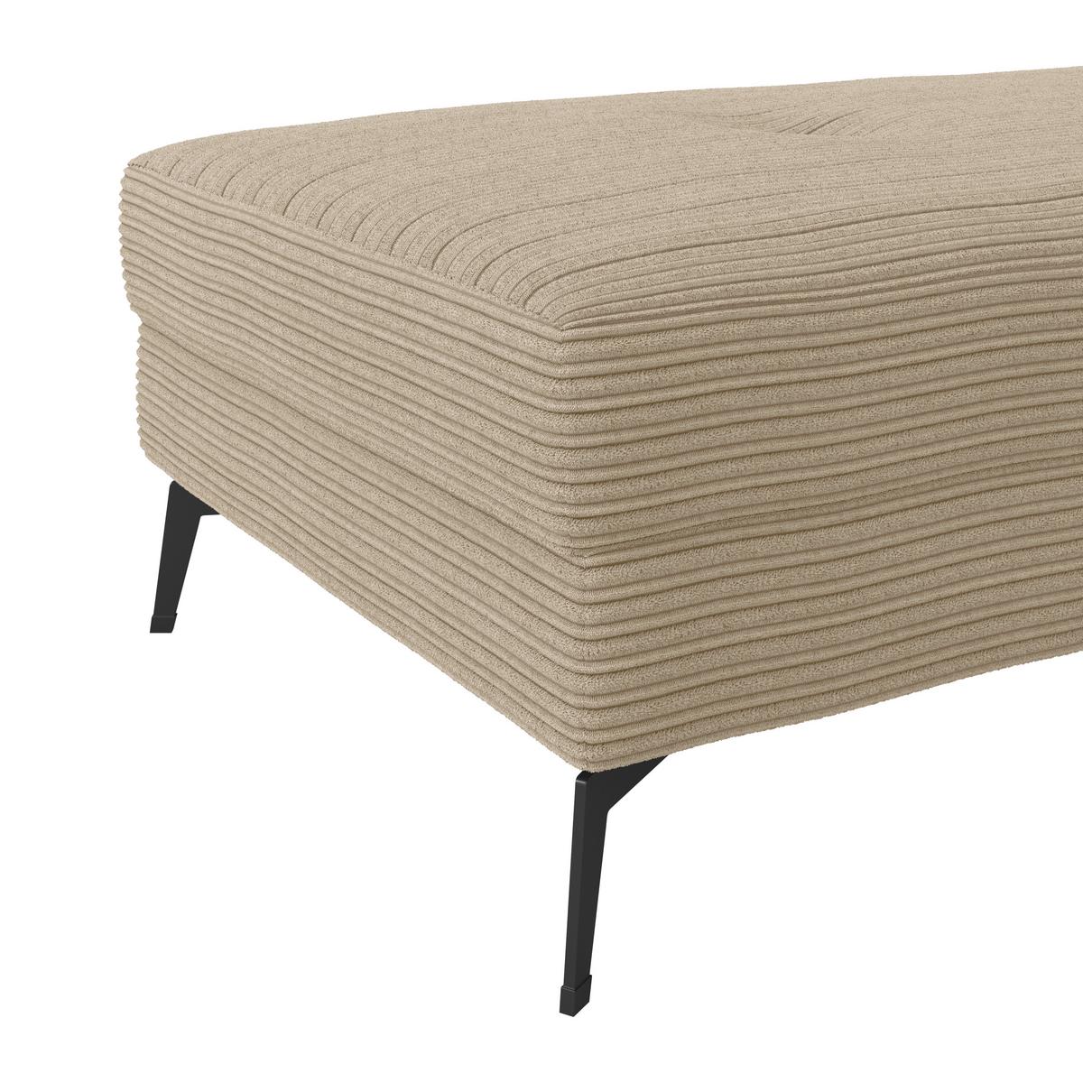Taburet ZERO, světle šedá / béžová - světle šedá/béžová, Trend, textil (140/80cm)