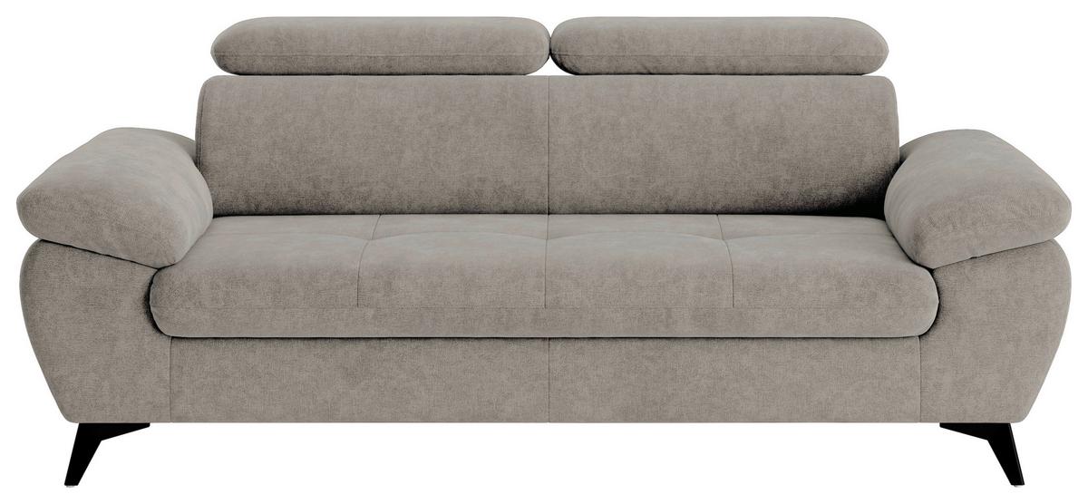 3-sitzer-sofa Hudson Schlammfarben B: 215 Cm - Schlammfarben/Schwarz, Textil (215/84/100cm) - MID.YOU