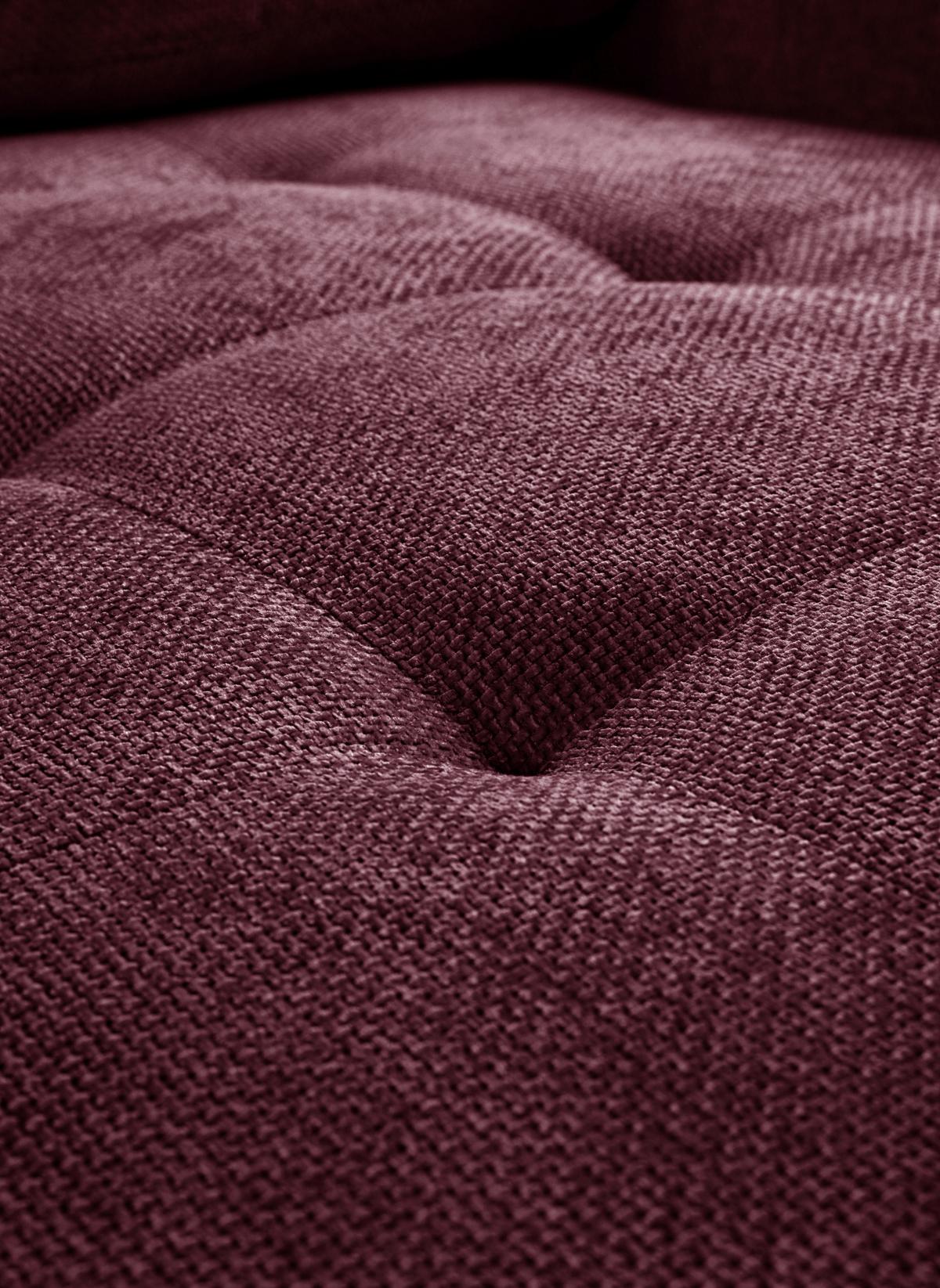 Ecksofa Naomi Bordeaux/Schwarz, 265 cm - Bordeaux/Schwarz, Design, Textil (265/162cm) - MID.YOU