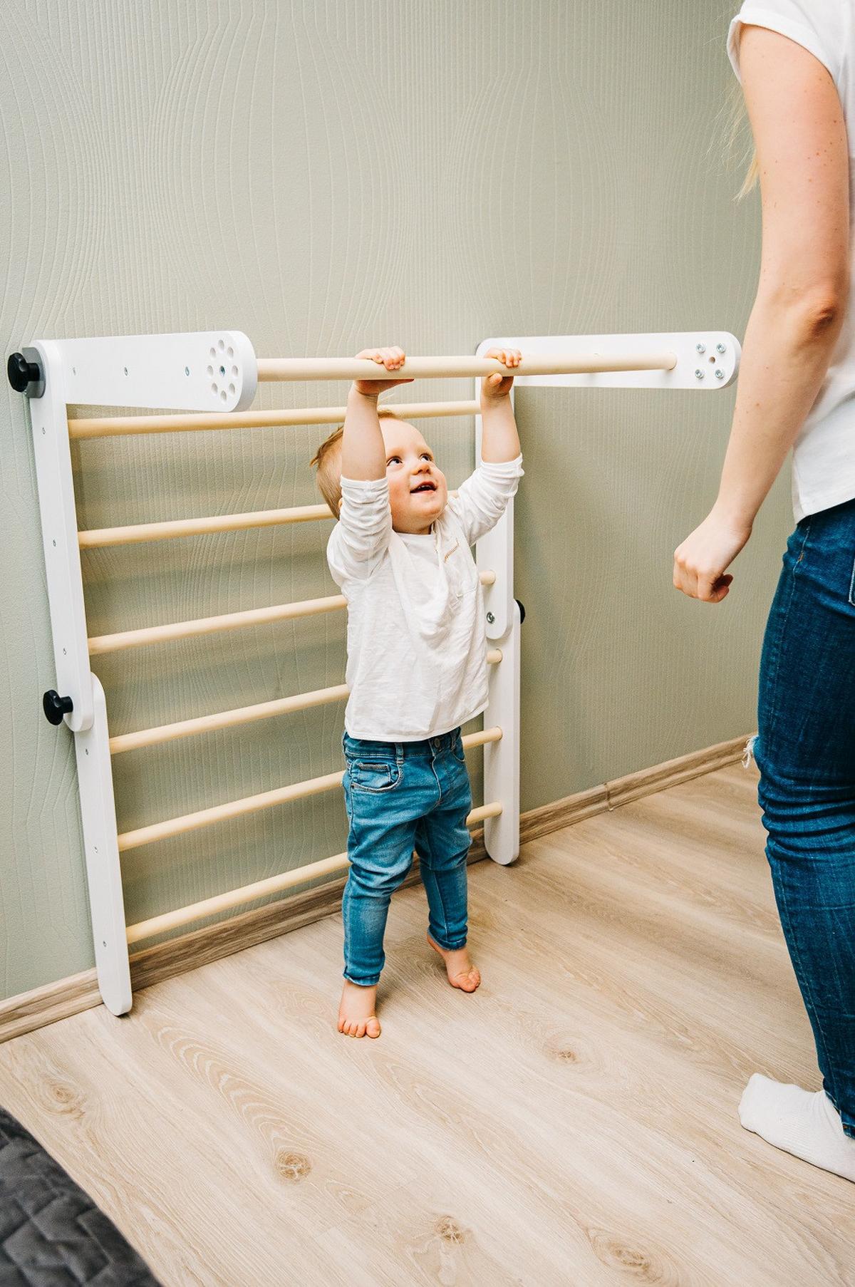 Klettergerüst Pikler Triangle 3 Sections - Weiß, Basics, Holz (50/150/6cm)