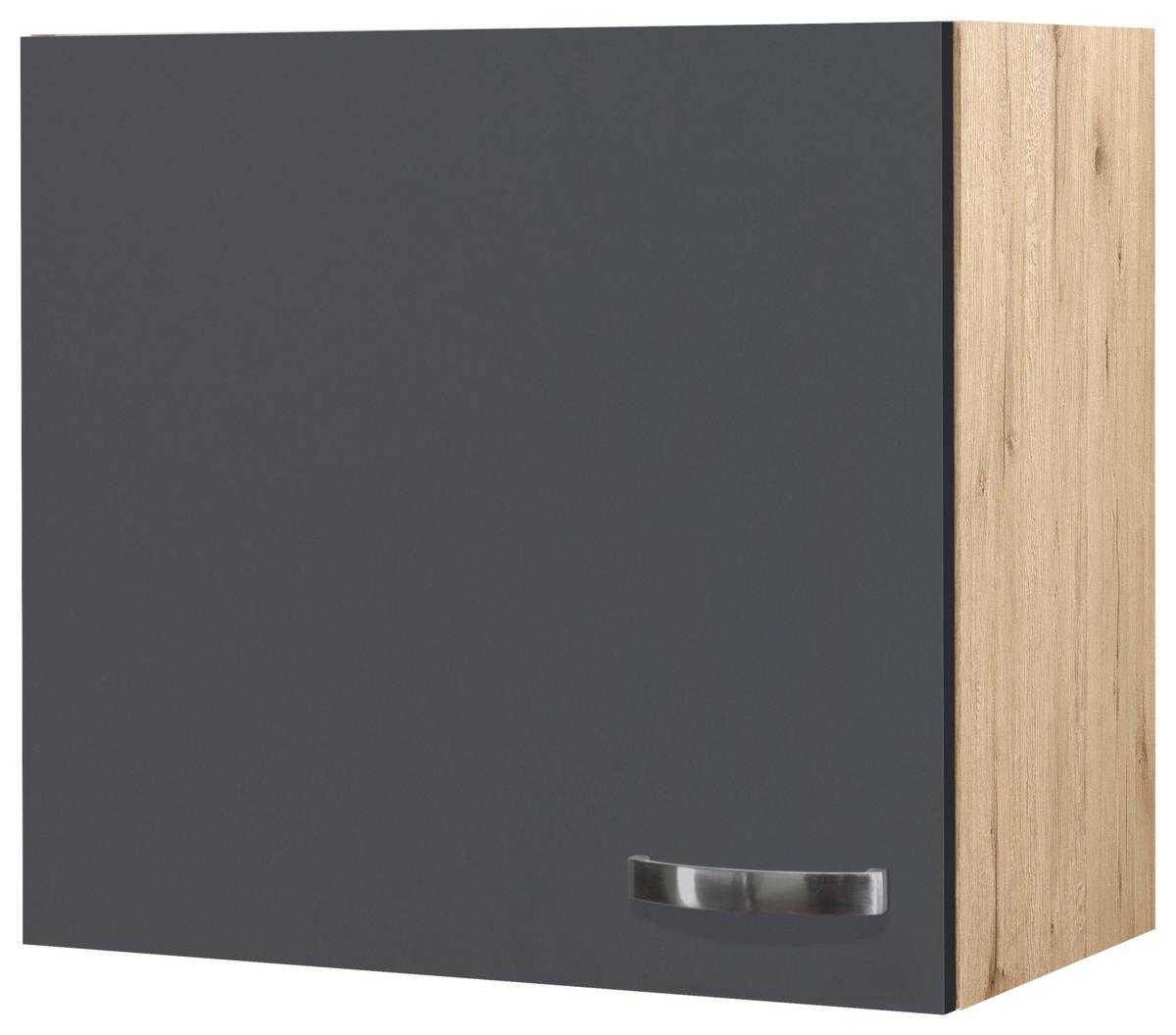 Kuchyňská horní skříňka SHADOW 60cm - dub San Remo/tmavě šedá, Moderní, kov/kompozitní dřevo (60/54/32cm)