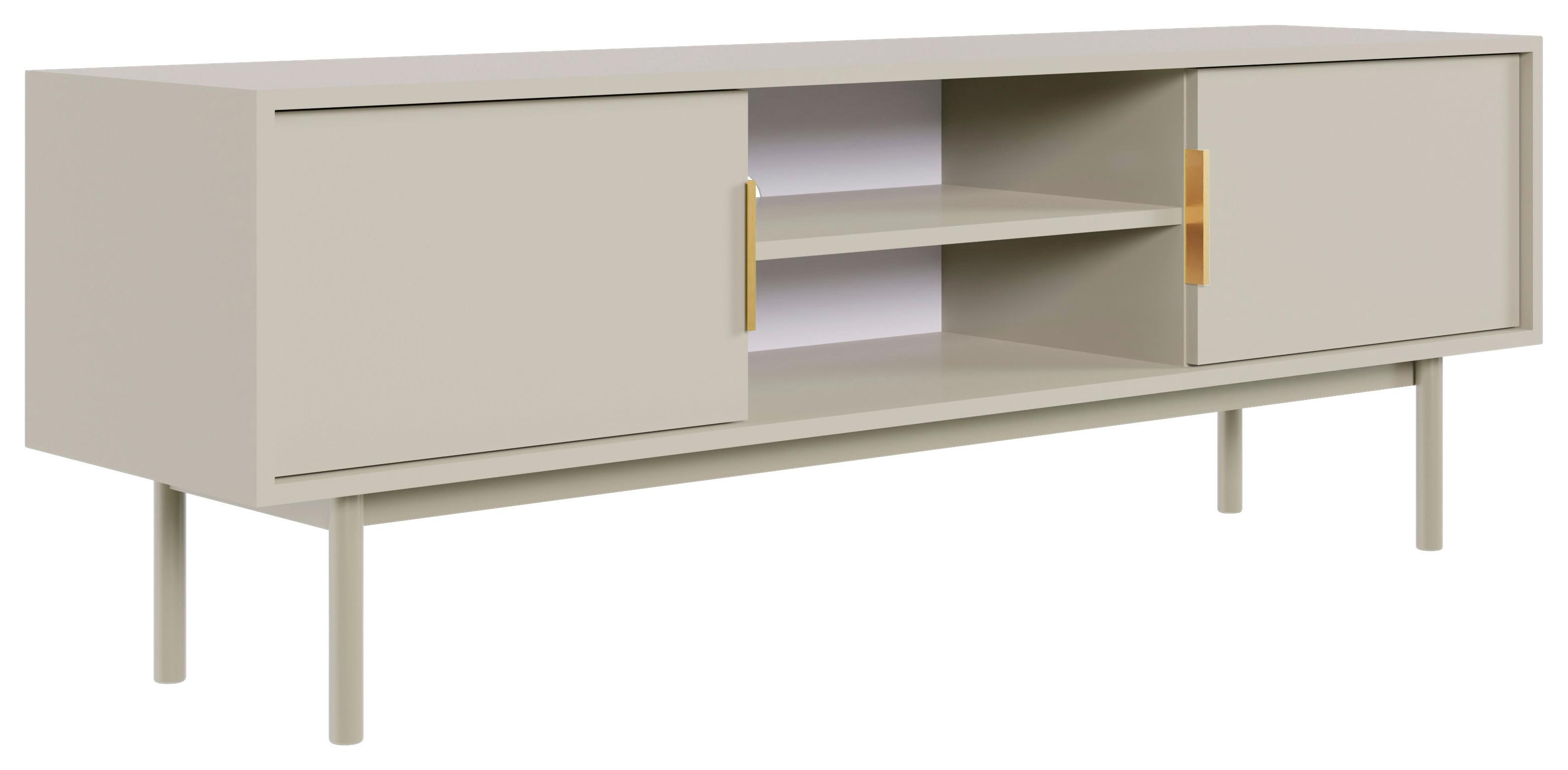 TV komoda AVIV kašmír - zlatá/kašmírová, Design, kov/kompozitné drevo (154/53,5/39cm) - Xora