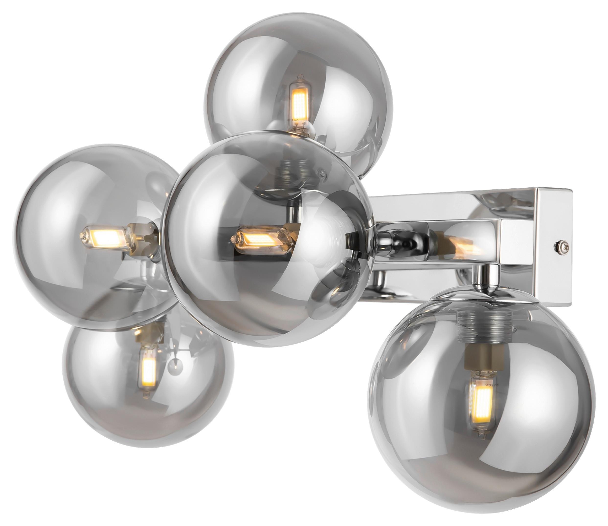 Wandleuchte Dallas - Chromfarben, Basics, Glas/Metall (23/24/38cm) - MAYTONI