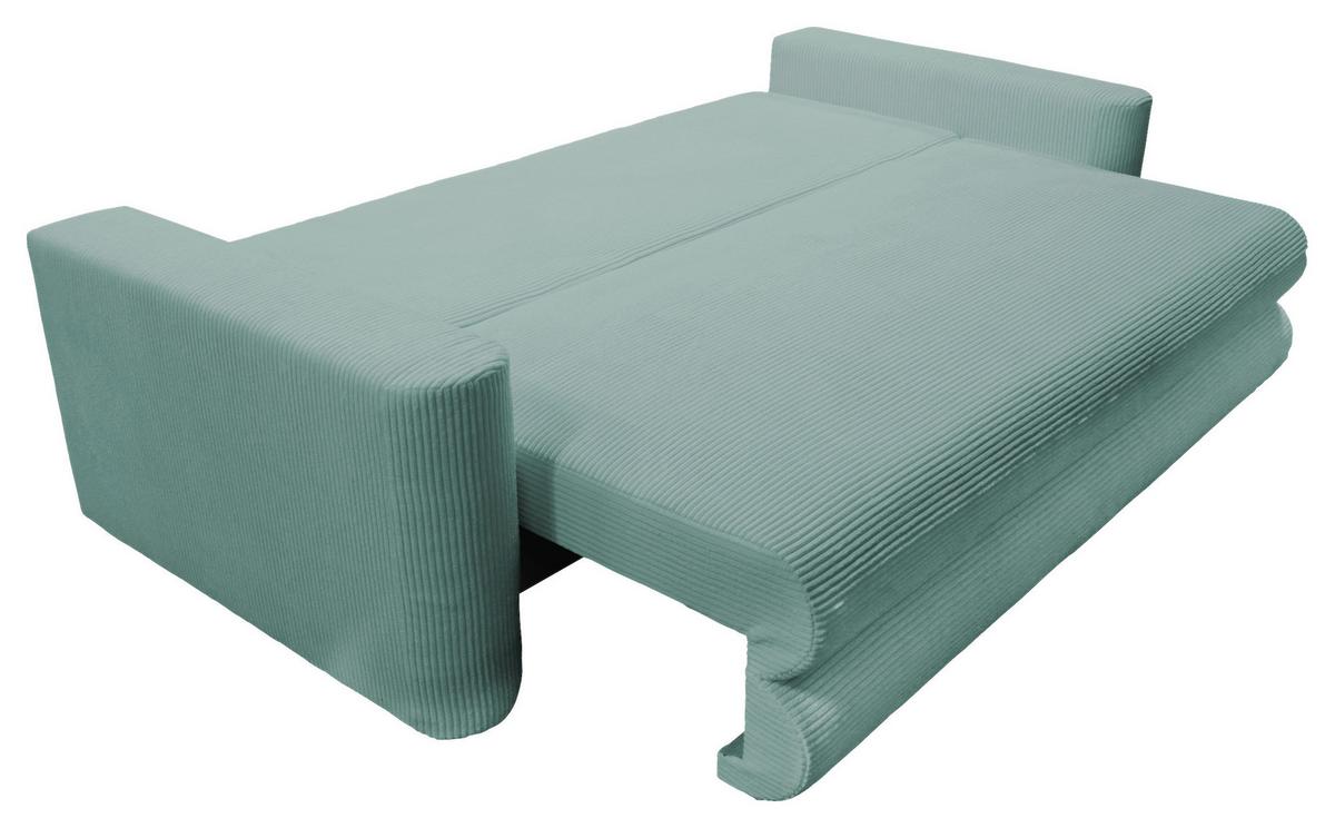 Schlafsofa Ralf Hellblau B: 232 cm - Silberfarben/Hellblau, Design, Textil (232/88/105cm) - MID.YOU