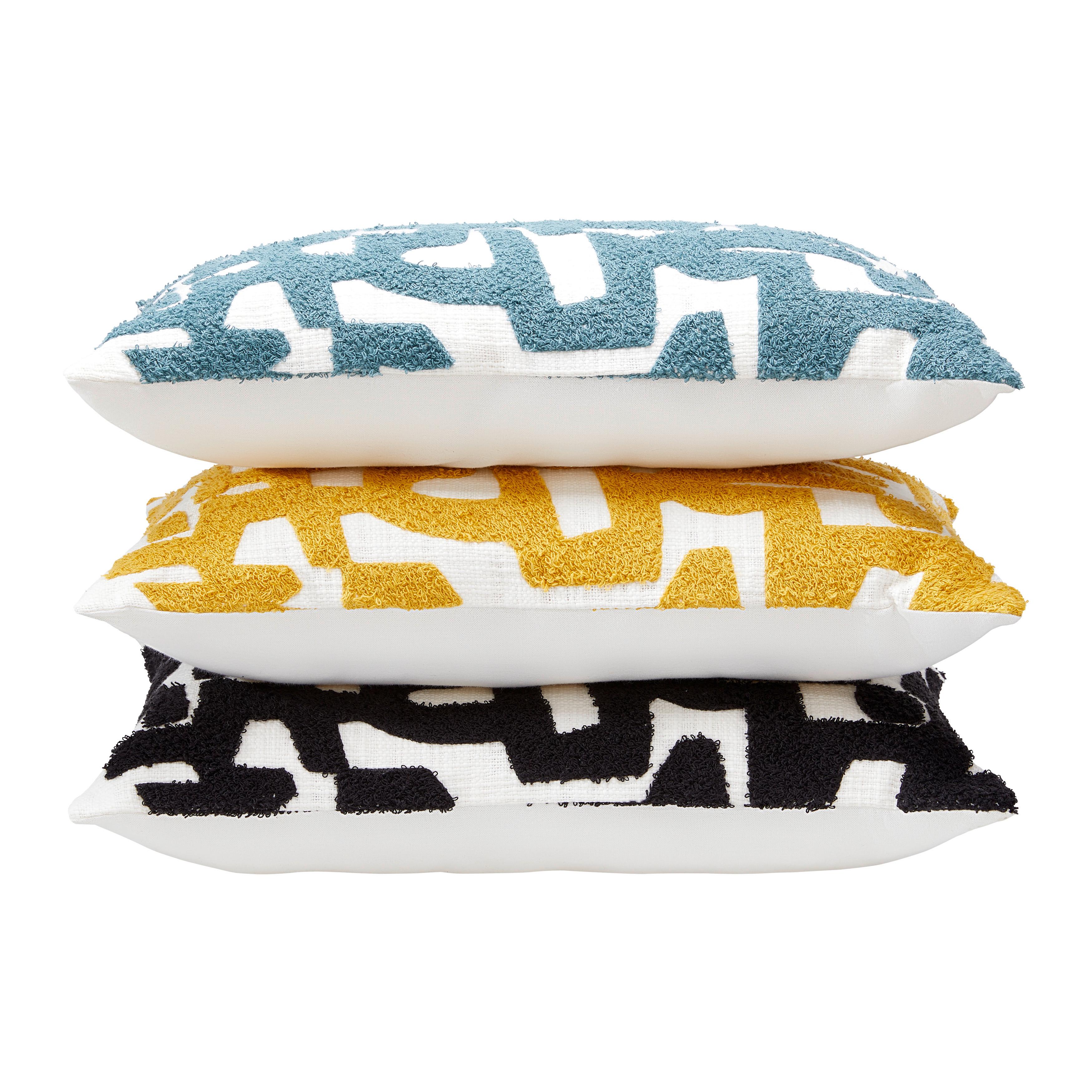 Dekorační polštář Silva, 30/50cm, bílá/žlutá - bílá/tmavě žlutá, Moderní, textil (30/50cm) - Modern Living