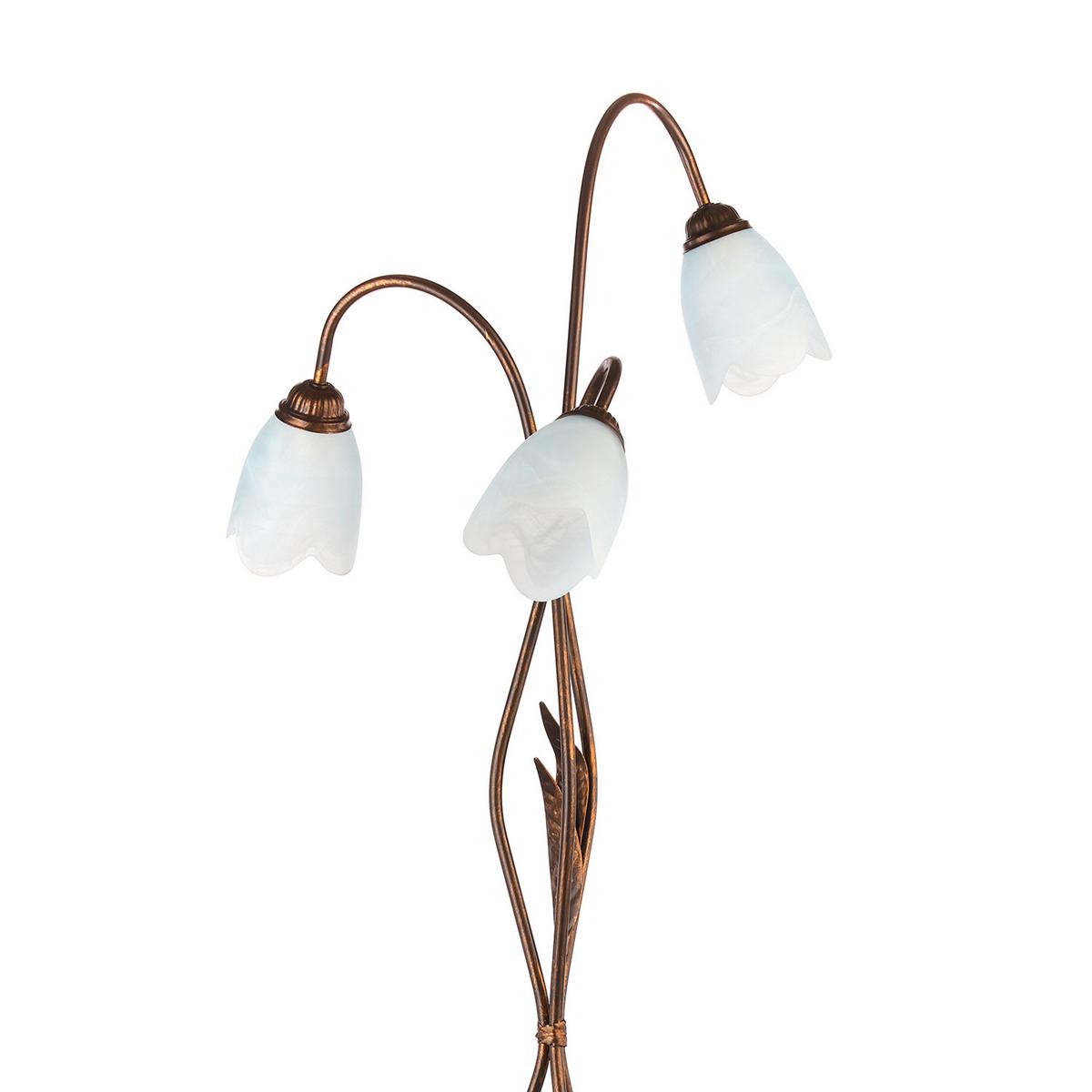 Stehleuchte 4240/Pt3 - Bronzefarben, KONVENTIONELL, Glas/Metall (52/168cm)