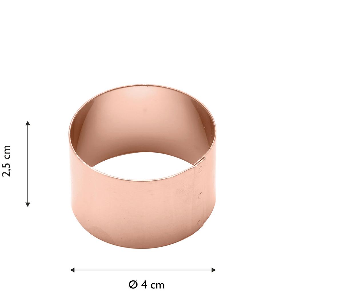 Serviettenringeset Ew-Nr-2109k - Kupferfarben, Basics, Metall (4/2,5cm) - Echtwerk