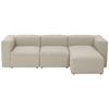 Ecksofa Lena Creme Flachgewebe - Creme, Design, Textil (275/73/160cm) - Max Winzer