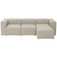 Ecksofa Lena Creme Flachgewebe - Creme, Design, Textil (275/73/160cm) - Max Winzer