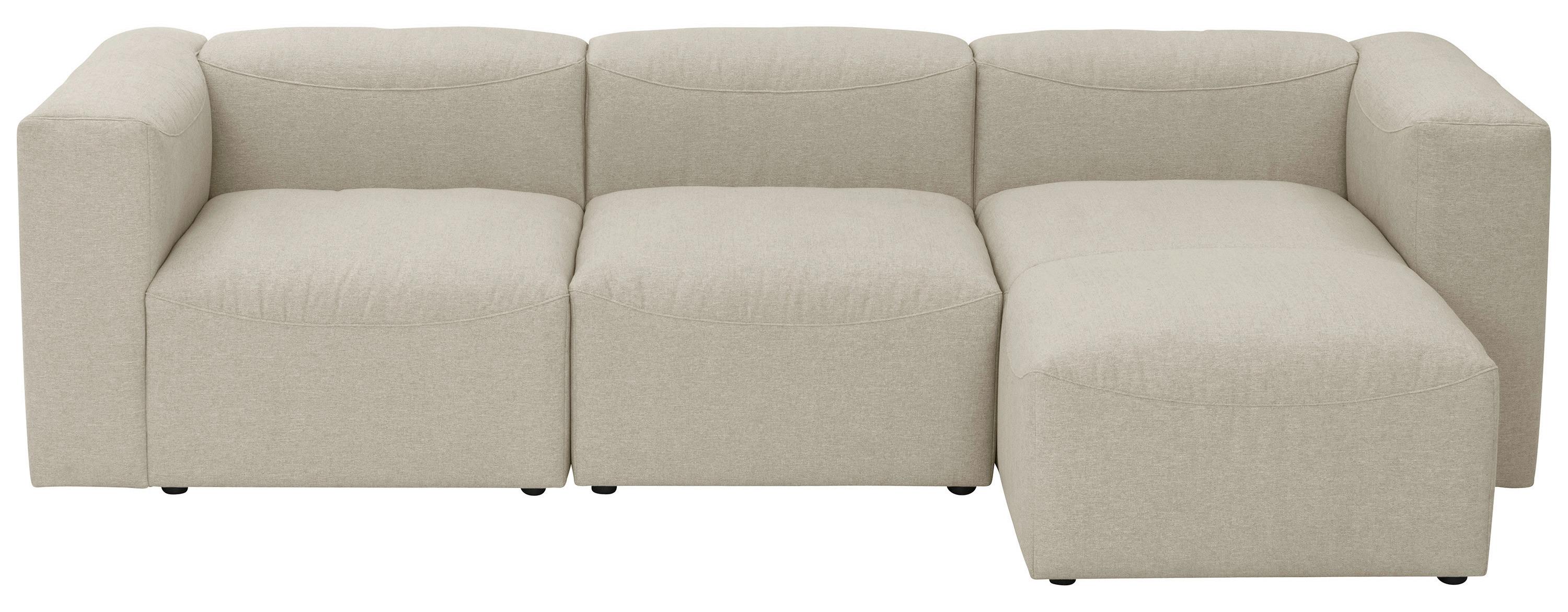 Ecksofa Lena Creme Flachgewebe