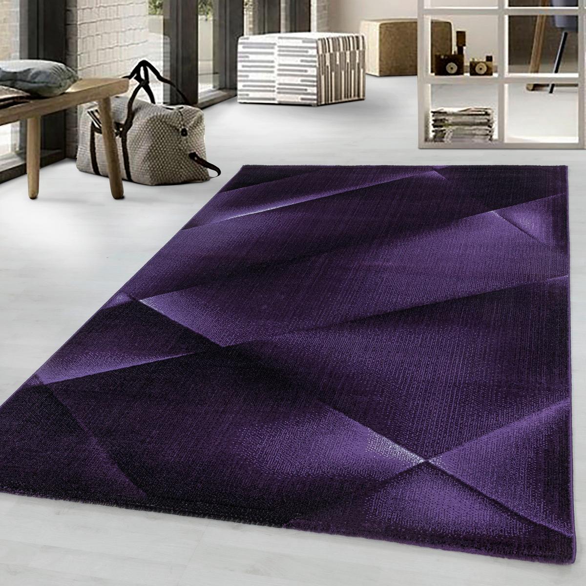 Teppich Läufer Lila Costa 80x250 cm - Lila, Design, Textil (80/250cm)