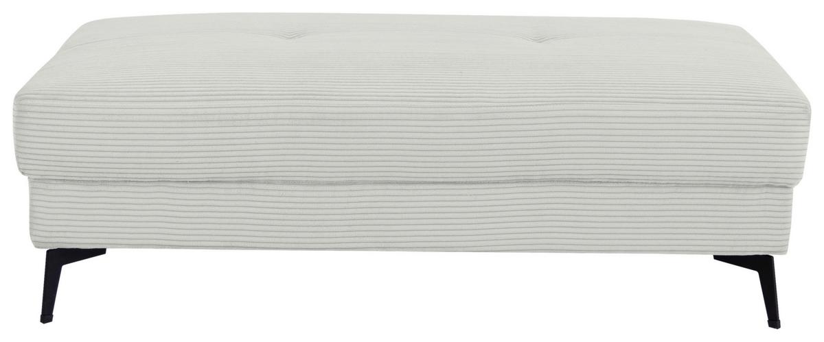 Hocker Zero Cremeweiß B: 140 cm - Creme/Schwarz, Trend, Textil (140/46/80cm)