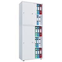 Aktenschrank versperrbar Lona XXL Weiß B 70 cm - Weiß, Basics, Holzwerkstoff (70/183/37cm) - MID.YOU