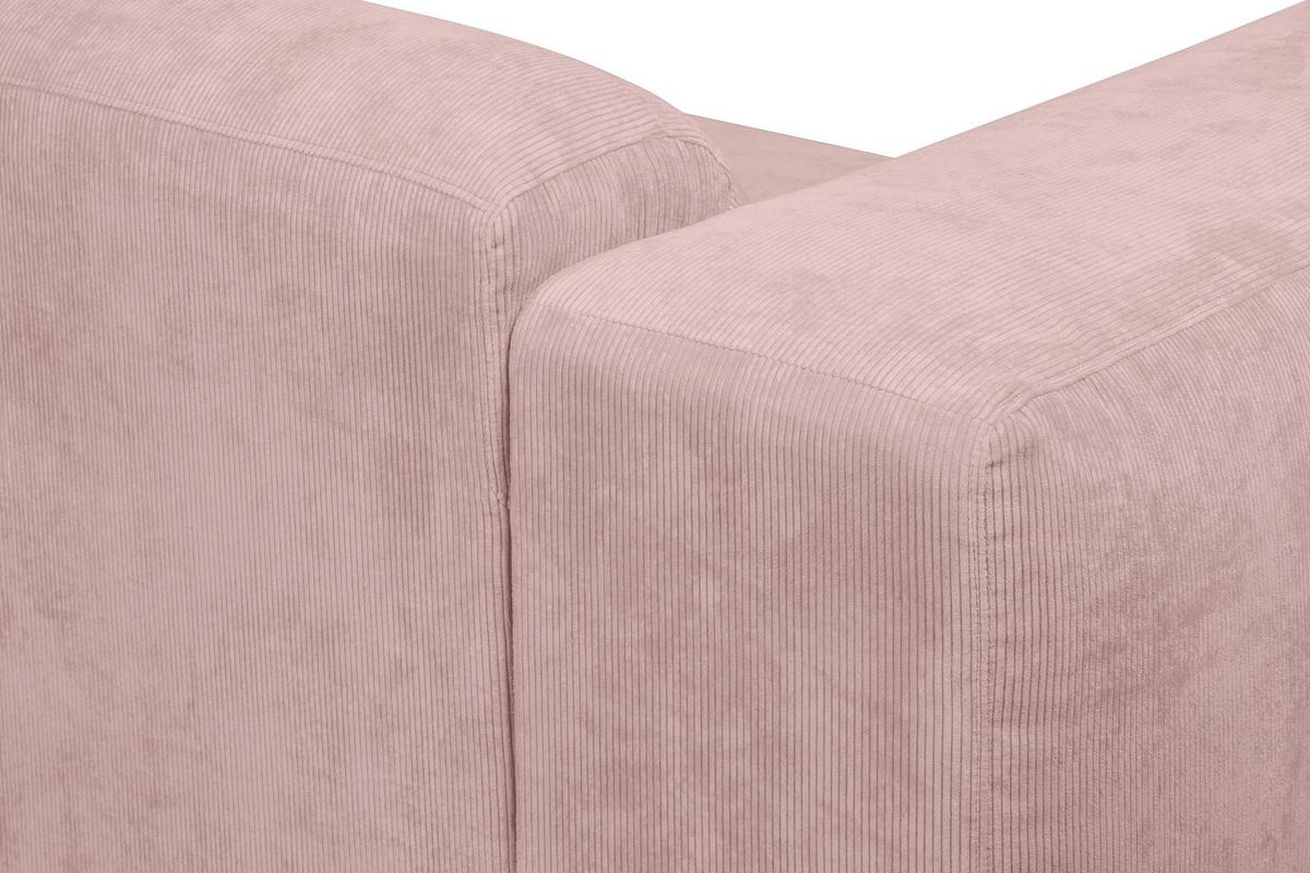 Ecksofa Hannah Rosa 343x170 cm - Schwarz/Rosa, Design, Textil (343/170cm) - MID.YOU