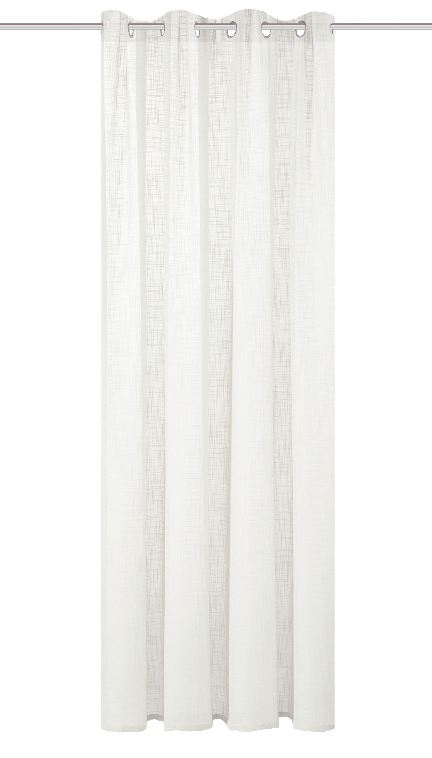 Ösenvorhang Softy - Weiß, Basics, Textil (140/160cm)
