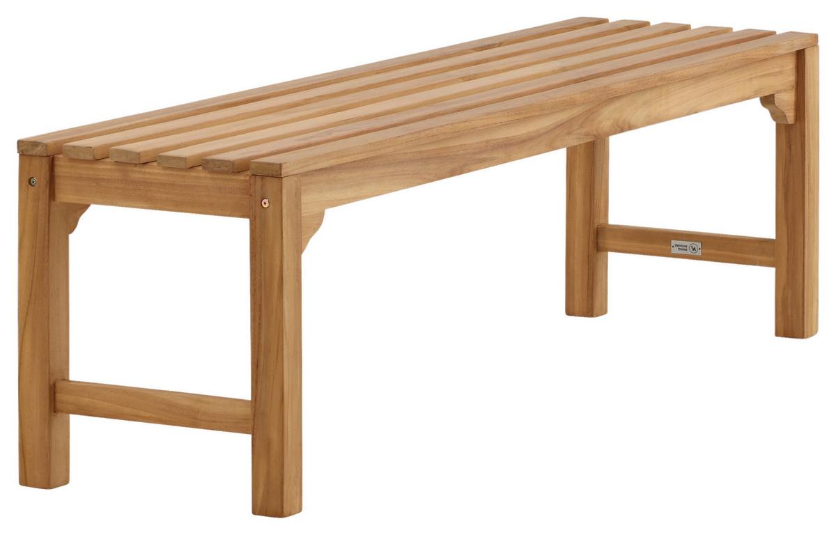 Gartenbank Kenya - Teakfarben, KONVENTIONELL, Holz (150/45/40cm) - Gardenson