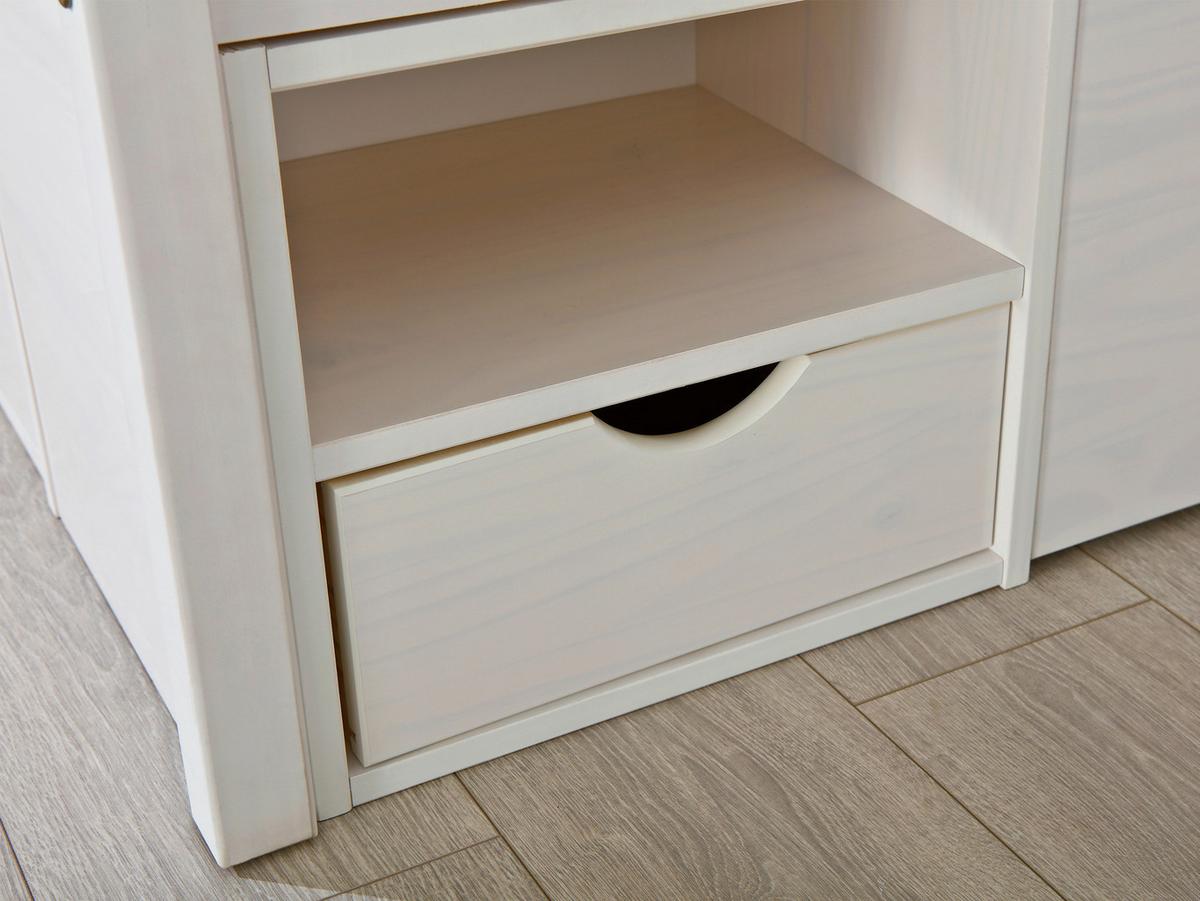 EINZELZIMMER Geraldo Weiß 3-teilig - Weiß/Naturfarben, MODERN, Holz - MID.YOU