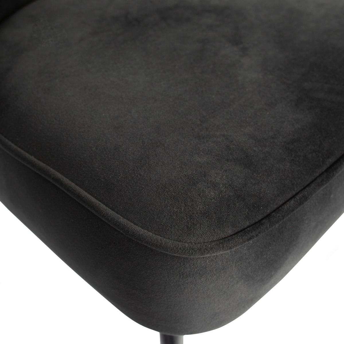 Stuhl-Set Vogue Schwarz B: 50cm - Schwarz, MODERN, Textil/Metall (50/83/57cm) - Livetastic