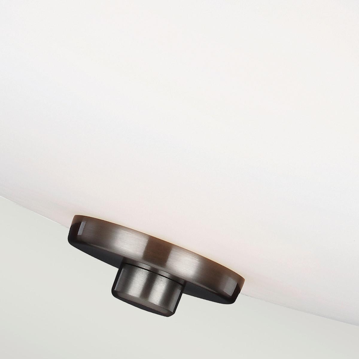 Deckenleuchte Fe-Evington-Sf-Sn - Nickelfarben, Basics, Glas/Metall (35.2/29.7cm) - Elstead Lighting
