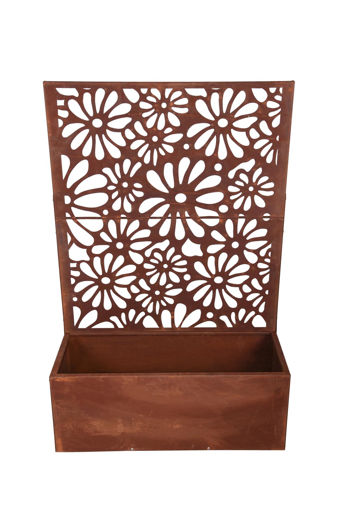 Pflanztrog Metall Rostoptik - Rostfarben, MODERN, Metall (78/118/30cm)