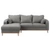 Ecksofa Beata Grau S: 150x230 cm - Wengefarben/Grau, Design, Textil (150/230cm) - Livetastic