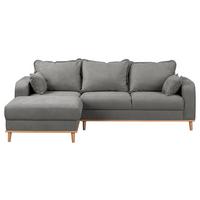 Ecksofa Beata Grau S: 150x230 cm - Wengefarben/Grau, Design, Textil (150/230cm) - Livetastic