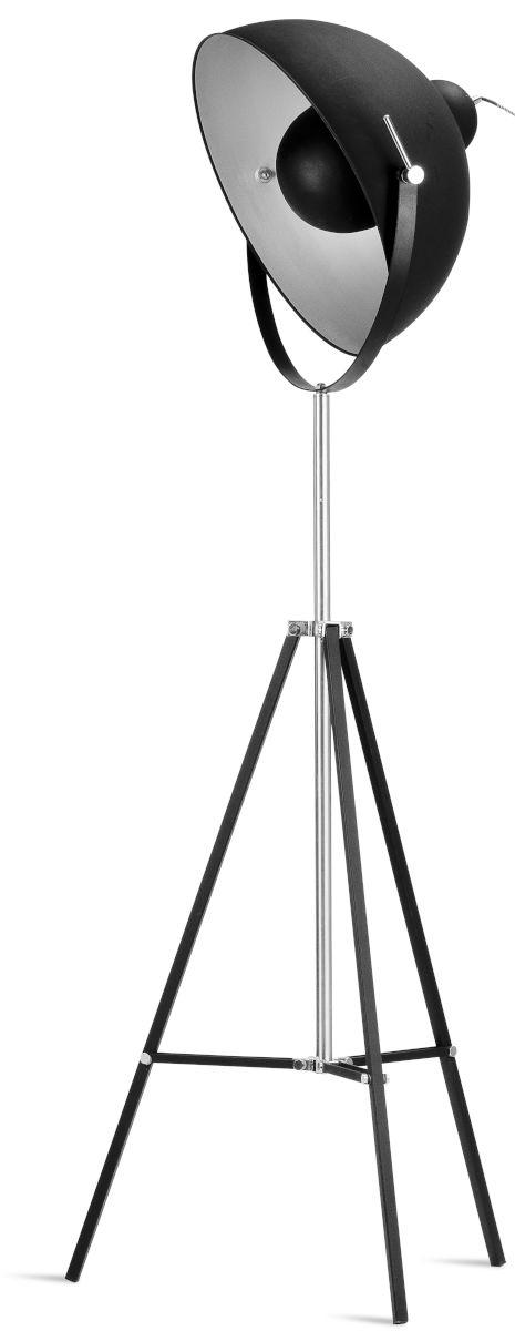 Stehlampe Hollywood Schwarz/Weiß höhenverstellbar - Schwarz/Weiß, Basics, Metall (68/183cm) - It's about Romi