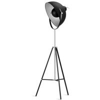 Stehlampe Hollywood Schwarz/Weiß höhenverstellbar - Schwarz/Weiß, Basics, Metall (68/183cm) - It's about Romi