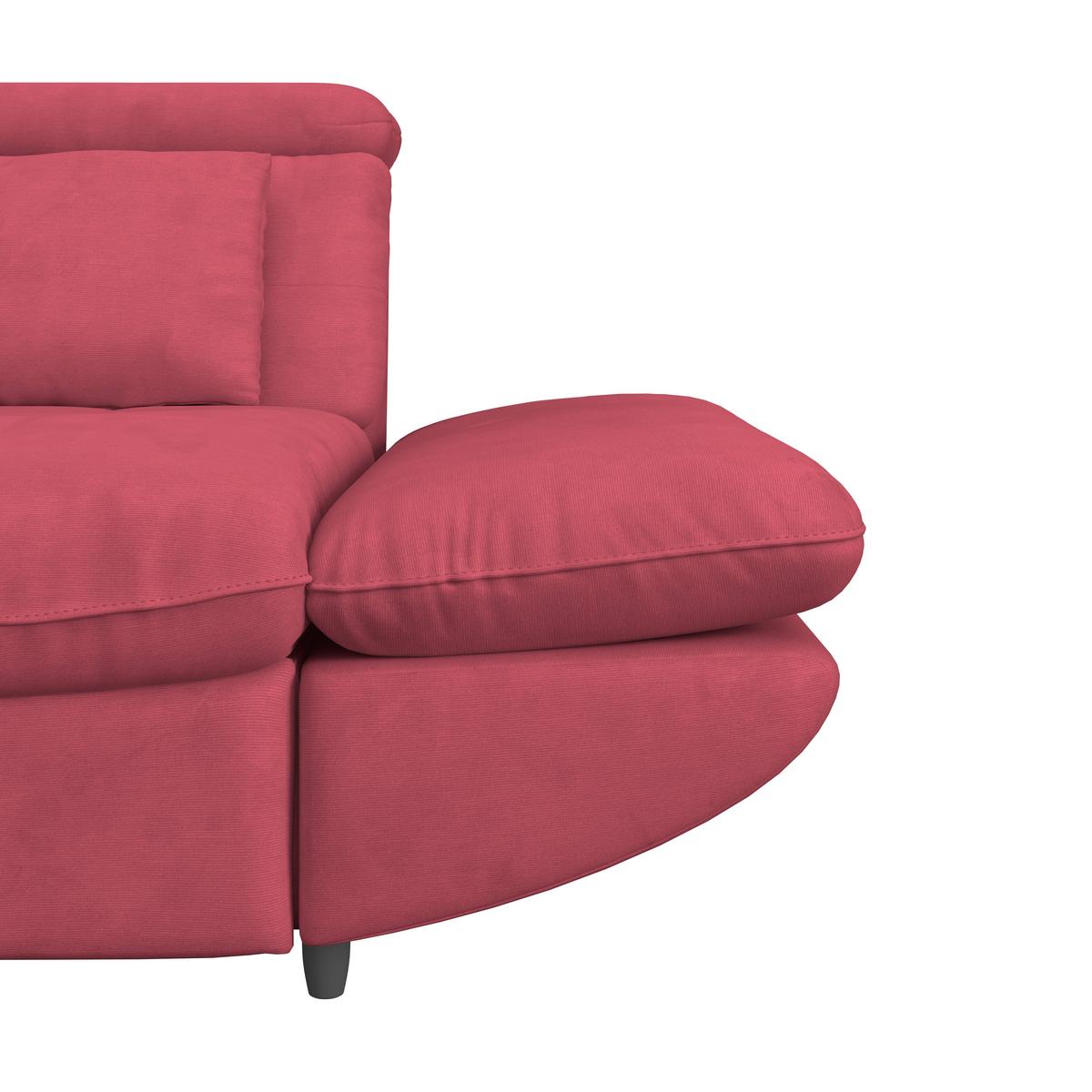 Ecksofa mit Schlaffunktion Park Koralle - Koralle/Schwarz, MODERN, Textil (233/311cm) - Luca Bessoni