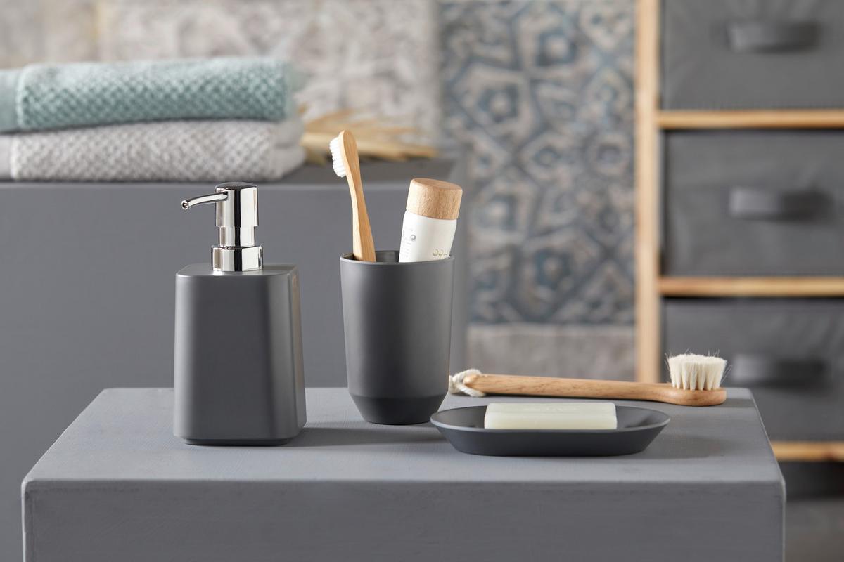 MÝDLENKA LILO - šedá, Moderní, plast (14,6/9,22/1,90cm) - Modern Living