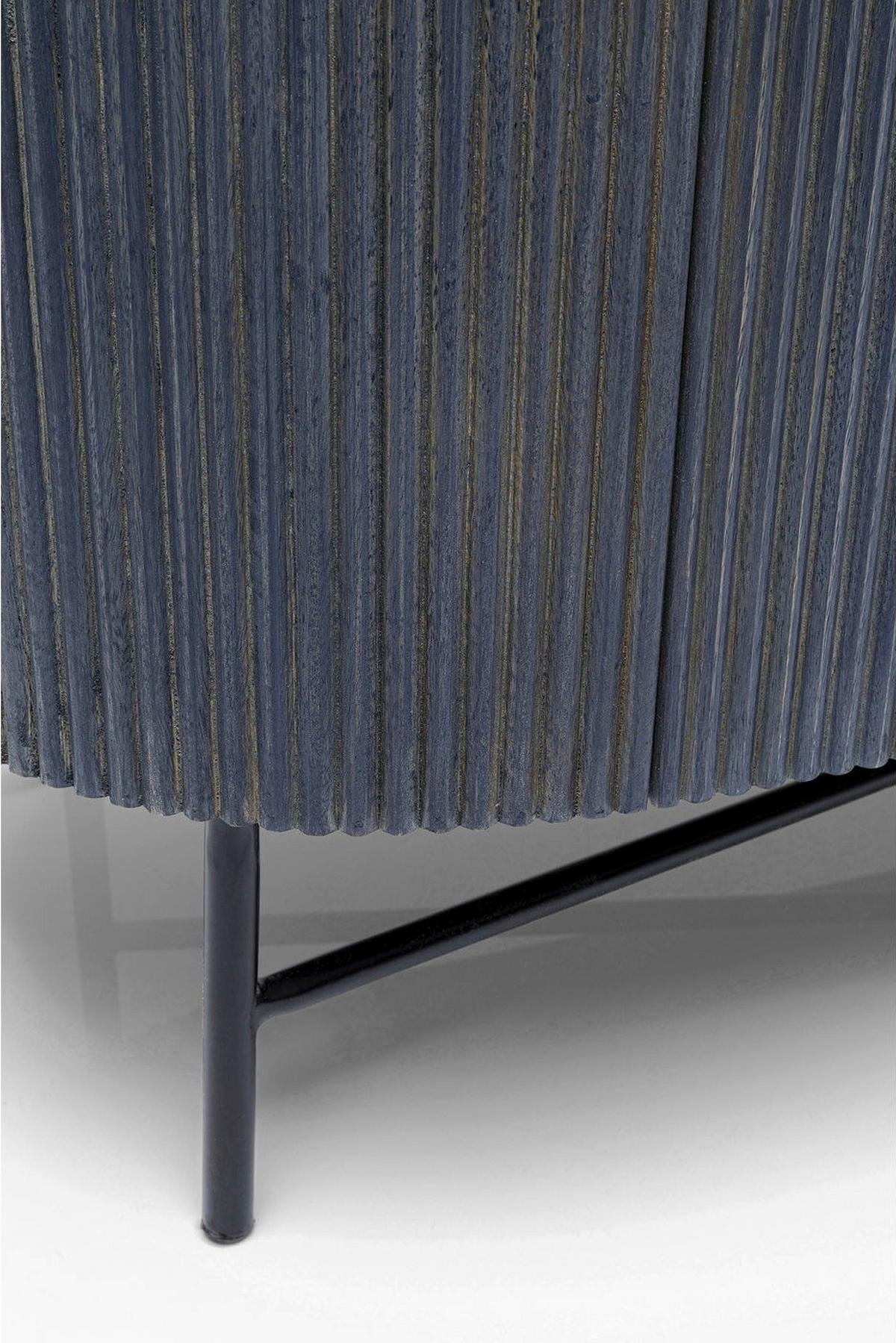 Sideboard 160 Cm Mangoholz Anthrazit Marmor/weiß - Anthrazit/Schwarz, Trend, Holz/Holzwerkstoff (160/75/45cm) - Kare-Design