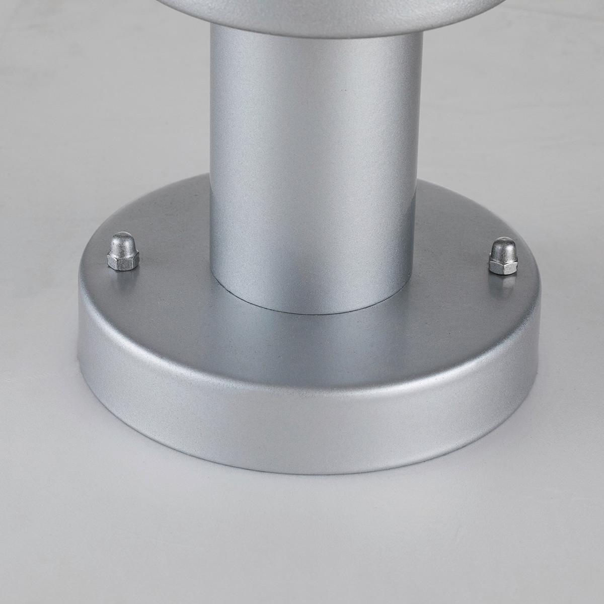 Sockelleuchte Klampenborg-Ped-Sil - Silberfarben, KONVENTIONELL, Glas/Metall (27.5/31.8cm) - Elstead Lighting