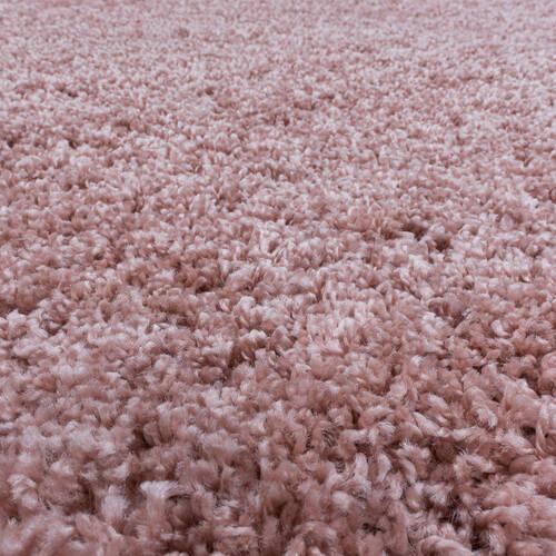 Hochflor Teppich Rosa Naturfaser Sydney 140x200 cm - Rosa, Basics, Textil (140/200cm)