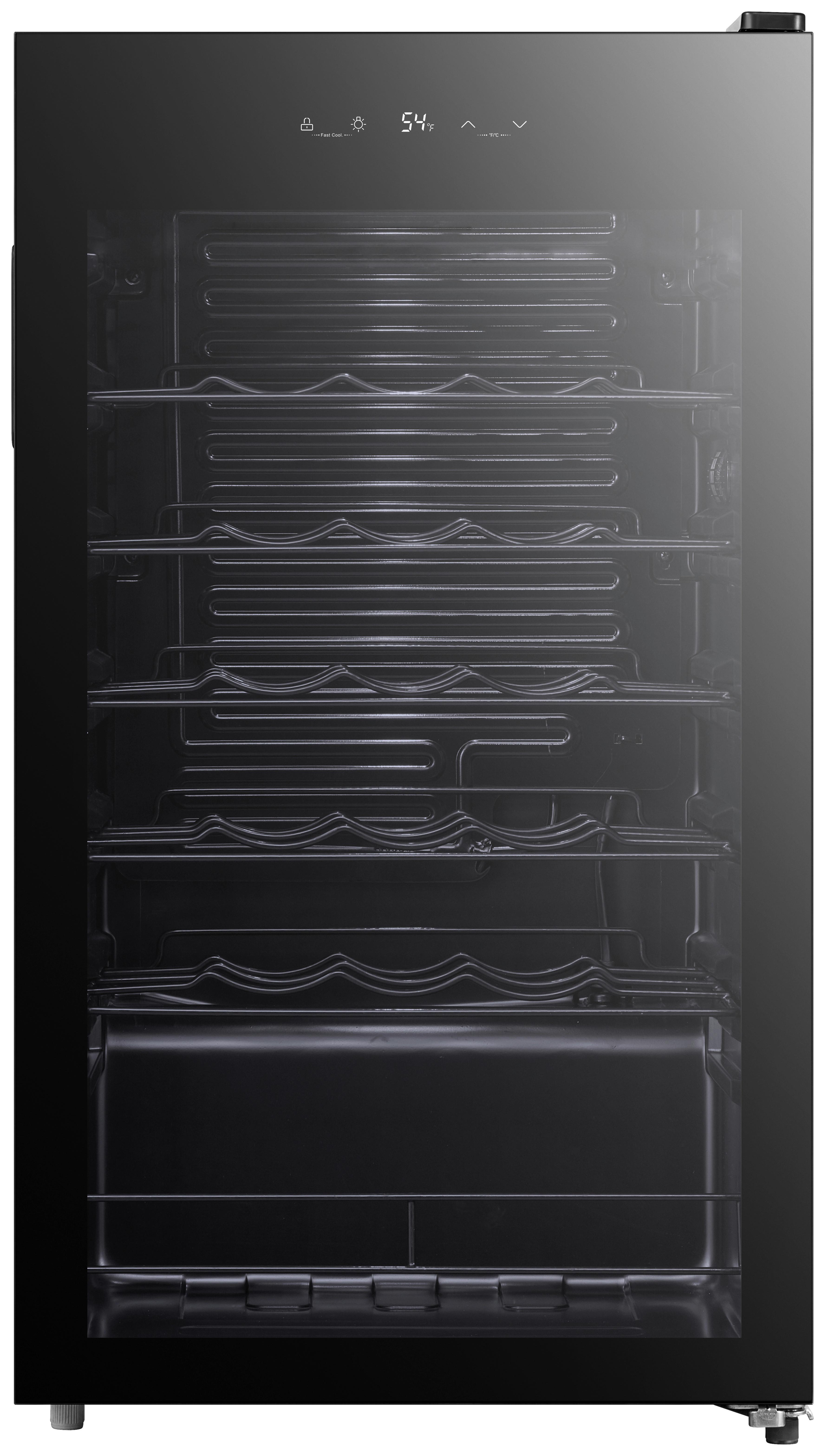 Weinkühlschrank Wks 1-40 Schwarz 93l für 34 Flaschen - Schwarz, Basics, Glas/Kunststoff (47/84,5cm) - Silva Schneider