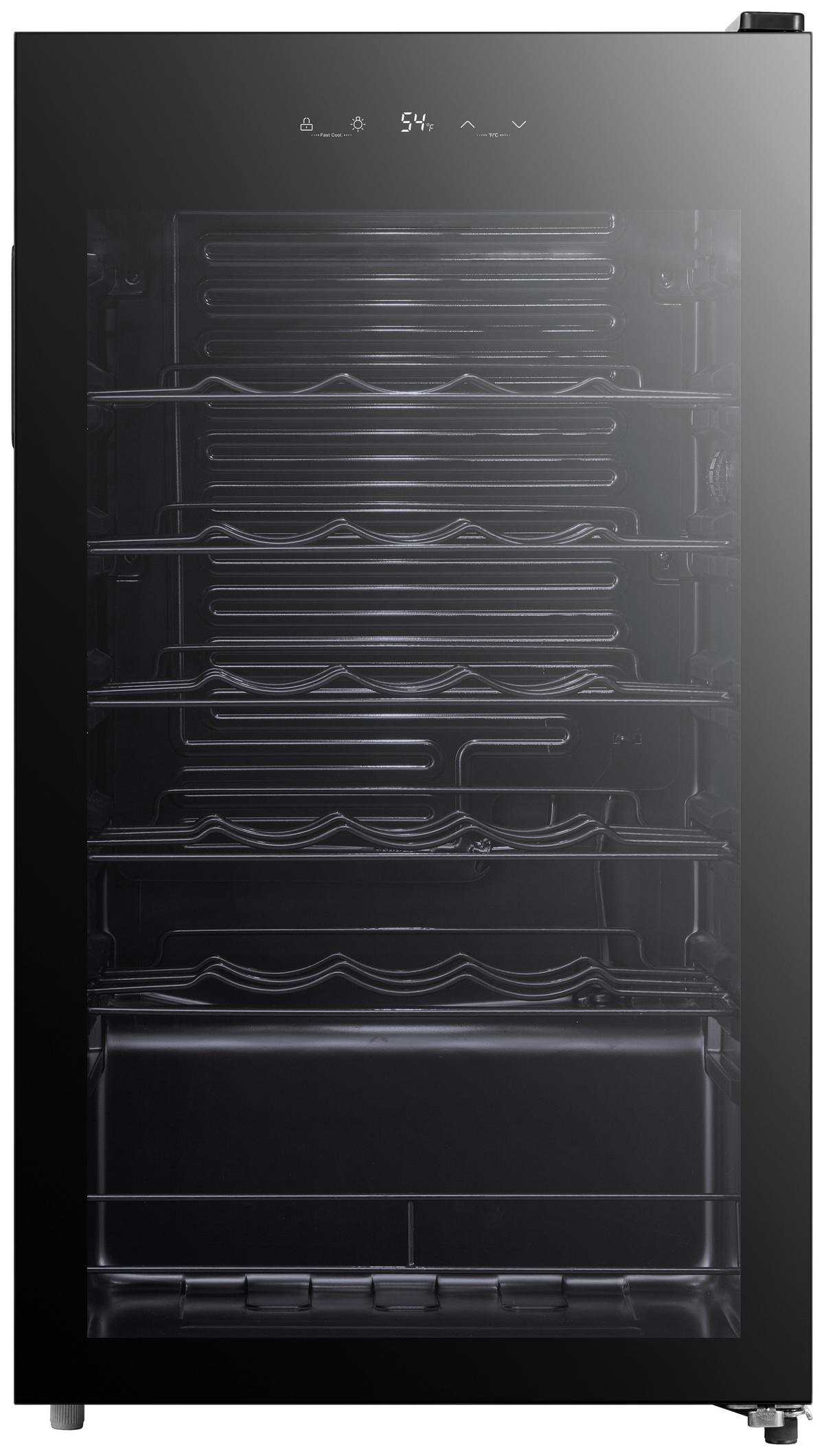 Weinkühlschrank Wks 1-40 Schwarz 93l Für 34 Flaschen - Schwarz, Basics, Glas/Kunststoff (47/84,5cm) - Silva Schneider