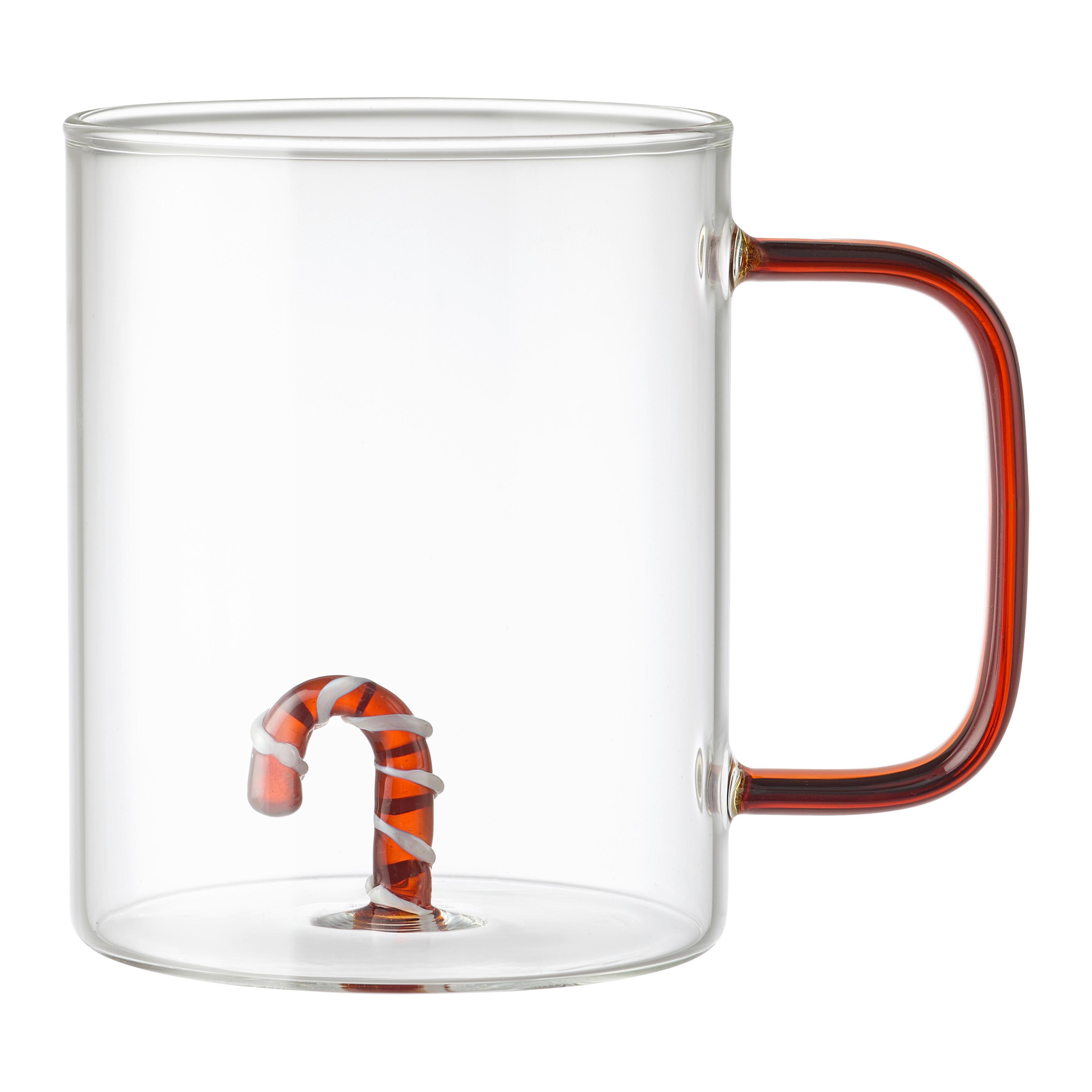 šálka CHRISTMAS -PAZ- - priehľadné/zelená, sklo (8cm) - Mömax