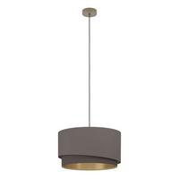 Hängeleuchte 39929 Manderline - Messingfarben/Schwarz, Basics, Textil/Metall (45cm) - Eglo