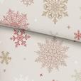 Bettwäsche Snowflake - Beige/Rot, MODERN, Textil - Luca Bessoni