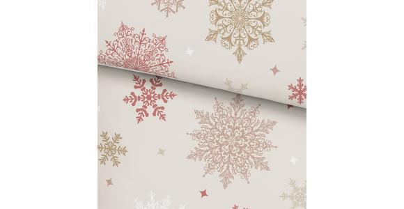 Bettwäsche Snowflake - Beige/Rot, MODERN, Textil - Luca Bessoni