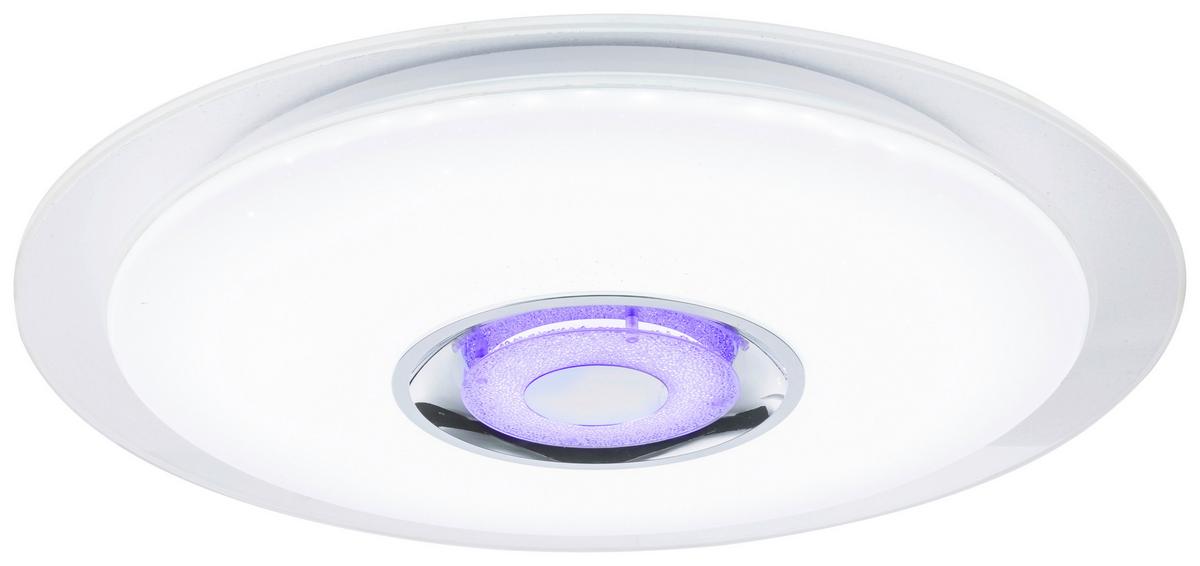 Led-deckenleuchte Ø 47,5 Cm Mit Farbwechsler Und Bluetooth - Opal/Weiß, MODERN, Kunststoff/Metall (47,5/5,7cm)