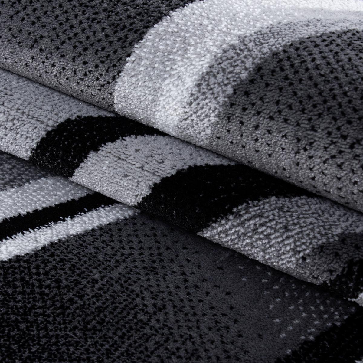 Webteppich Schwarz Naturfaser Parma 80x150 cm - Schwarz, KONVENTIONELL, Textil (80/150cm)