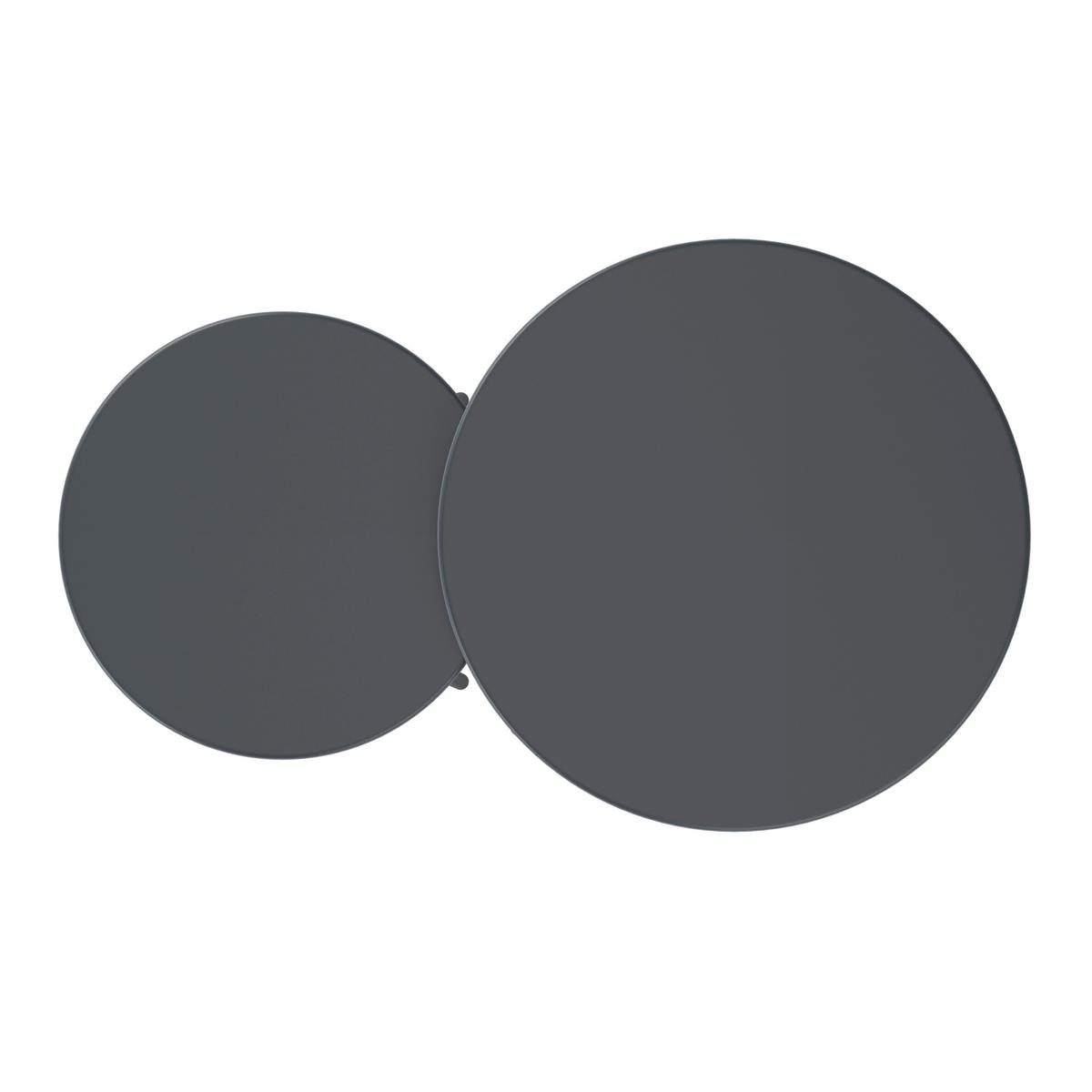 Loungegarnitur Nizza - Dunkelgrau/Hellgrau, MODERN, Textil/Metall (114/75/70cm) - Beldano